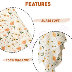 Bamboo Muslin Swaddle Wrap/Blanket for Baby 120X110 (Orange)