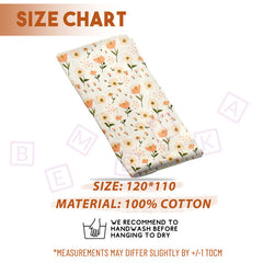 Bamboo Muslin Swaddle Wrap/Blanket for Baby 120X110 (Orange)