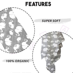 Bamboo Muslin Swaddle Wrap/Blanket for Baby 120X110 (Blue)