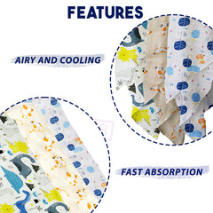 Bamboo Muslin Swaddle Wrap/Blanket for Baby 120X110 (Yellow)