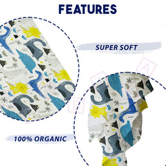 Bamboo Muslin Swaddle Wrap/Blanket for Baby 120X110 (Yellow)