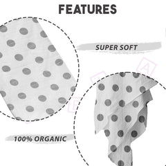 Bamboo Muslin Swaddle Wrap/Blanket for Baby 120X110 (Grey)