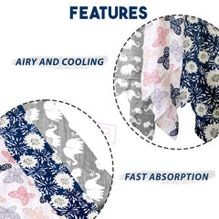 Bamboo Muslin Swaddle Wrap/Blanket for Baby 120X110 (Multi)