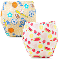 Waterproof Breathable Cotton Potty Training Pants for Babies (Set of 2)