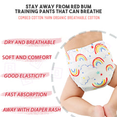 Waterproof Breathable Cotton Potty Training Pants for Babies (Set of 2)