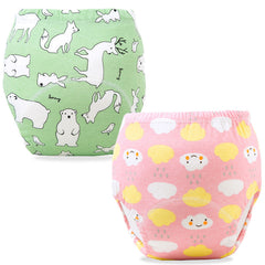 Waterproof Breathable Cotton Potty Training Pants for Babies (Set of 2)