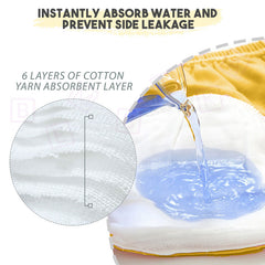 Waterproof Breathable Cotton Potty Training Pants for Babies (Set of 2)