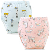 Waterproof Breathable Cotton Potty Training Pants for Babies (Set of 2)