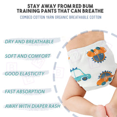 Waterproof Breathable Cotton Potty Training Pants for Babies (Set of 2)