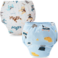 Waterproof Breathable Cotton Potty Training Pants for Babies (Set of 2)