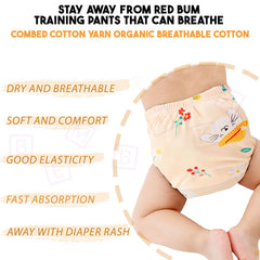 Waterproof Breathable Cotton Potty Training Pants for Babies (Set of 2)