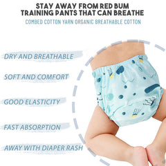 Waterproof Breathable Cotton Potty Training Pants for Babies (Set of 2)