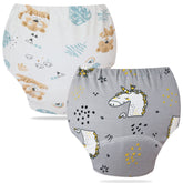 Waterproof Breathable Cotton Potty Training Pants for Babies (Set of 2)