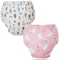 Waterproof Breathable Cotton Potty Training Pants for Babies (Set of 2)