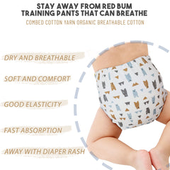 Waterproof Breathable Cotton Potty Training Pants for Babies (Set of 2)