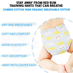 Waterproof Breathable Cotton Potty Training Pants for Babies (Set of 2)