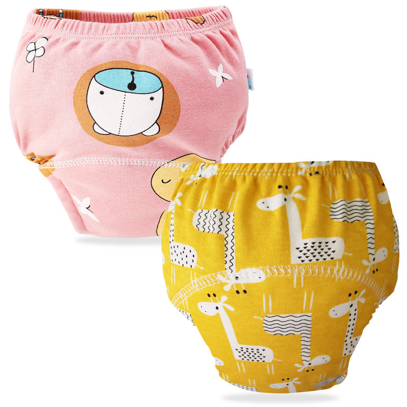 Waterproof Breathable Cotton Potty Training Pants for Babies (Set of 2)
