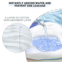 Waterproof Breathable Cotton Potty Training Pants for Babies (Set of 3)