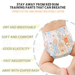 Waterproof Breathable Cotton Potty Training Pants for Babies (Set of 2)