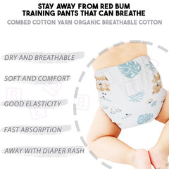 Waterproof Breathable Cotton Potty Training Pants for Babies (Set of 3)