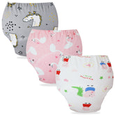 Waterproof Breathable Cotton Potty Training Pants for Babies (Set of 3)