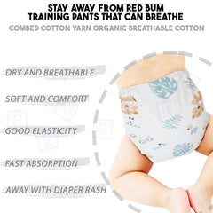Waterproof Breathable Cotton Potty Training Pants for Babies (Set of 3)