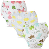 Waterproof Breathable Cotton Potty Training Pants for Babies (Set of 3)