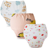 Waterproof Breathable Cotton Potty Training Pants for Babies (Set of 3)