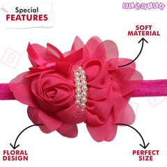 Baby Headband for Baby Hair Accessories for infant (Dark Pink)