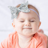Baby Headband for Baby Hair Accessories for infant (Silver)