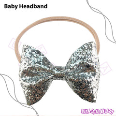 Baby Headband for Baby Hair Accessories for infant (Silver)