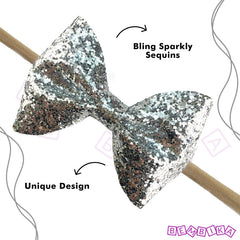 Baby Headband for Baby Hair Accessories for infant (Silver)