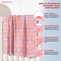 Baby Essential Multipurpose Blanket for Baby (Pink)