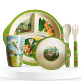 Baby Feeding Essential Baby Dinner Set Infant Training Eating Utensils-Jungle Theme
