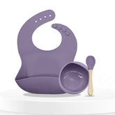 Baby Feeding Essential Baby Dinner Set Infant Training Eating Utensils-Purple