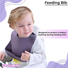 Baby Feeding Essential Baby Dinner Set Infant Training Eating Utensils-Purple