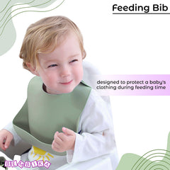 Baby Feeding Essential Baby Dinner Set Infant Training Eating Utensils-Sage