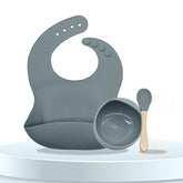 Baby Feeding Essential Baby Dinner Set Infant Training Eating Utensils-Stone Blue