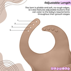 Baby Feeding Essential Baby Dinner Set Infant Training Eating Utensils-Brown