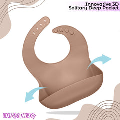 Baby Feeding Essential Baby Dinner Set Infant Training Eating Utensils-Brown