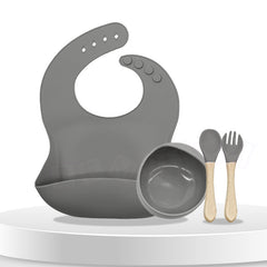 Baby Feeding Essential Baby Dinner Set Infant Training Eating Utensils-White