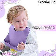 Baby Feeding Essential Baby Dinner Set Infant Training Eating Utensils-Purple