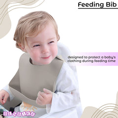 Baby Feeding Essential Baby Dinner Set Infant Training Eating Utensils-Beige