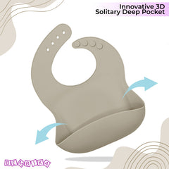 Baby Feeding Essential Baby Dinner Set Infant Training Eating Utensils-Beige