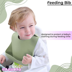 Baby Feeding Essential Baby Dinner Set Infant Training Eating Utensils-Sage