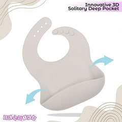 Baby Feeding Essential Baby Dinner Set Infant Training Eating Utensils-off White