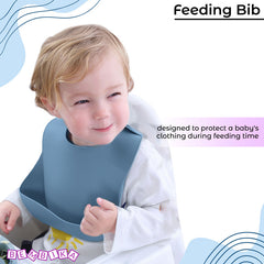 Baby Feeding Essential Baby Dinner Set Infant Training Eating Utensils-Blue