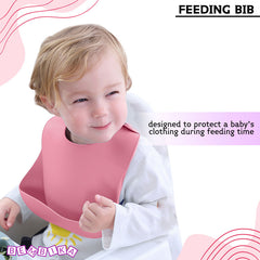 Baby Feeding Essential Baby Dinner Set Infant Training Eating Utensils-Pink