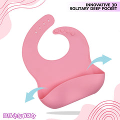 Baby Feeding Essential Baby Dinner Set Infant Training Eating Utensils-Pink