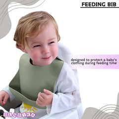 Baby Feeding Essential Baby Dinner Set Infant Training Eating Utensils-Sage